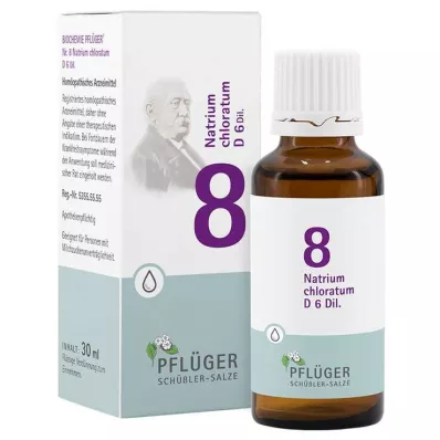 Biokemija Pflueger 8 natrijev klorat D 6 kapljic, 30 ml