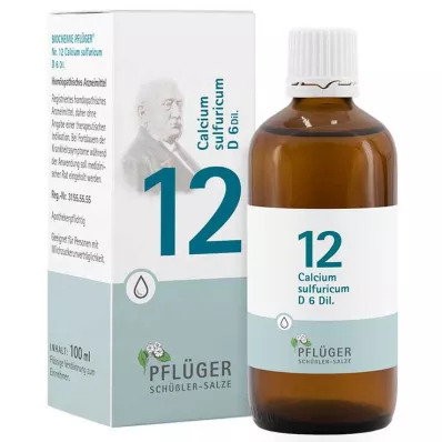 Biokemija Pflueger 12 Calcium sulfuricum D 6 kapljic, 100 ml Biokemija Pflueger 12 Calcium sulfuricum D 6 kapljic, 100 ml