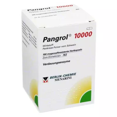 PANGROL 10.000 Trde kapsule z enterično prevlečeno lupino, 100 kosov PANGROL 10.000 Trde kapsule z enterično prevlečeno lupino, 100 kosov