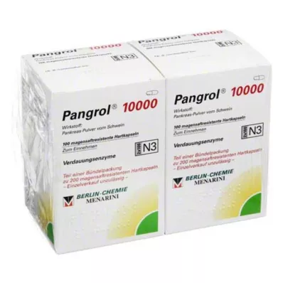 Pangrol 10000 trde kapsule z gastrorezistentno ovojnico, 200 kosov Pangrol 10000 trde kapsule z gastrorezistentno ovojnico, 200 kosov