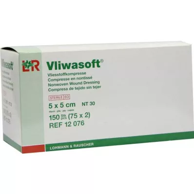 VLIWASOFT Netkani obkladki 5x5 cm sterilni 4l, 150 kosov VLIWASOFT Netkani obkladki 5x5 cm sterilni 4l, 150 kosov