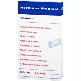 WUNDVERBAND Ypsipor sterilni 10x20 cm, 10 kosov