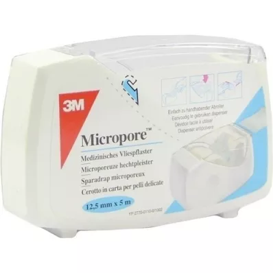 MICROPORE Obliž iz flisa 1,25 cmx5 w.Abr.1530NP-0SD, 1 kos