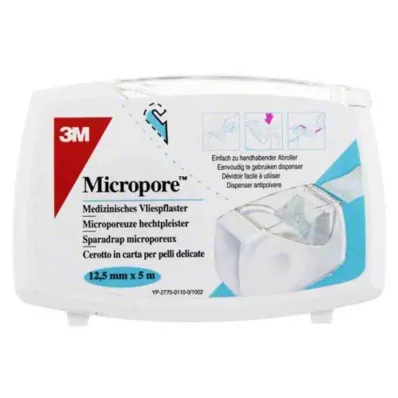 MICROPORE Obliž iz flisa 1,25 cmx5 w.Abr.1530NP-0SD, 1 kos MICROPORE Obliž iz flisa 1,25 cmx5 w.Abr.1530NP-0SD, 1 kos