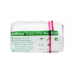 ASKINA Elast Fine bandaža 6 cmx4 m, zavita v celofan, 1 kos