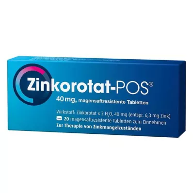 ZINKOROTAT POS enterične obložene tablete, 20 kosov ZINKOROTAT POS enterične obložene tablete, 20 kosov