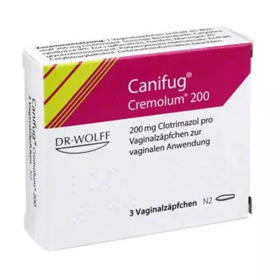 Canifug Cremolum 200 vaginalne supozitorije, 3 kos