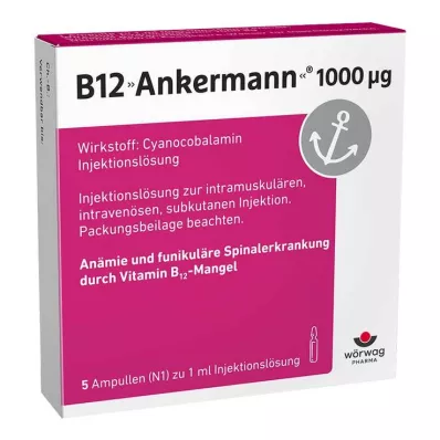 B12 ANKERMANN 1.000 μg ampule, 5X1 ml B12 ANKERMANN 1.000 μg ampule, 5X1 ml