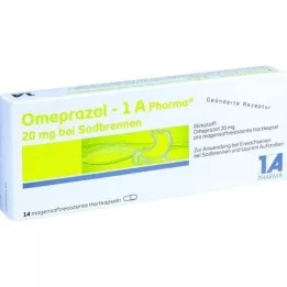 OMEPRAZOL-1A Pharma 20 mg za zgago HKM, 14 kosov