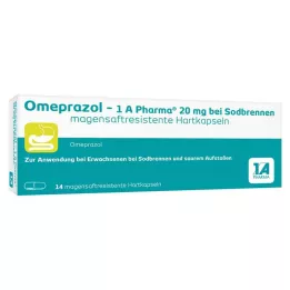 OMEPRAZOL-1A Pharma 20 mg za zgago HKM, 14 kosov