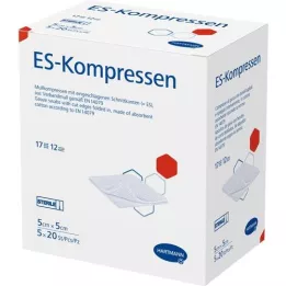 ES-KOMPRESSEN sterilno pakiranje 5x5 cm 12x, 5X20 kosov