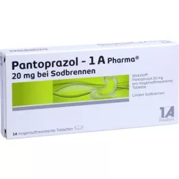 PANTOPRAZOL-1A Pharma 20mg za zgago msr.tab., 14 kosov