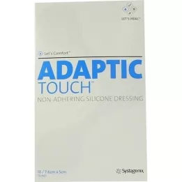 ADAPTIC Neprilagodljiva silikonska obloga za rane Touch 5x7,6 cm, 10 kosov