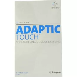 ADAPTIC Neprilagodljiva silikonska obloga za rane Touch 5x7,6 cm, 10 kosov