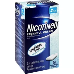NICOTINELL Žvečilni gumi Cool Mint 2 mg, 96 kosov