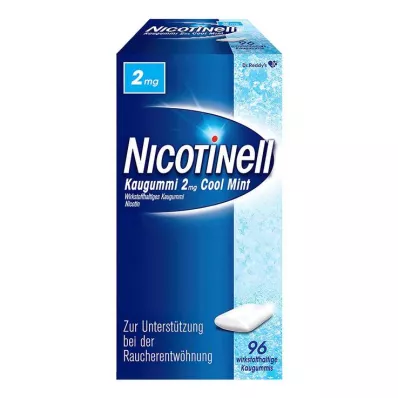 NICOTINELL Žvečilni gumi Cool Mint 2 mg, 96 kosov