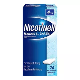 NICOTINELL Žvečilni gumi Cool Mint 4 mg, 24 kosov