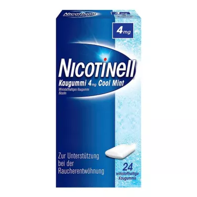 NICOTINELL Žvečilni gumi Cool Mint 4 mg, 24 kosov NICOTINELL Žvečilni gumi Cool Mint 4 mg, 24 kosov
