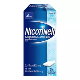 NICOTINELL Žvečilni gumi Cool Mint 4 mg, 96 kosov