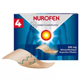 NUROFEN 24-urni protibolečinski obliži 200 mg, 4 kosi
