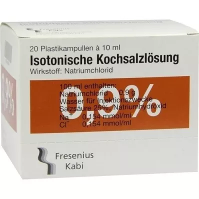 KOCHSALZLÖSUNG 0,9-odstotna injekcijska raztopina Pl.Fresenius, 20X10 ml