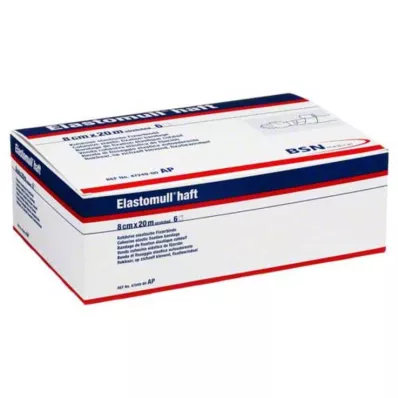 ELASTOMULL lepilni fiksirni povoj 8 cmx20 m, 6 kosov