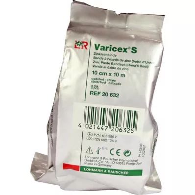 VARICEX S Cink lepilni povoj 10 cmx10 m, 1 kos