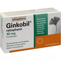 GINKOBIL-ratiopharm 40 mg filmsko obložene tablete, 120 kosov