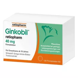 GINKOBIL-ratiopharm 40 mg filmsko obložene tablete, 120 kosov