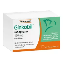GINKOBIL-ratiopharm 120 mg filmsko obložene tablete, 120 kosov
