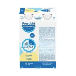 FRESUBIN PROTEIN Energija DRINK Bučka za vanilijo, 4X200 ml