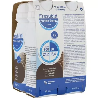 FRESUBIN PROTEIN Energija DRINK Bučka za čokolado, 4X200 ml