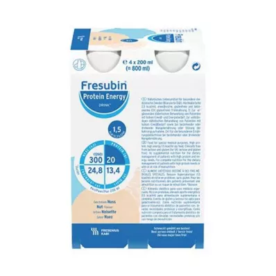 FRESUBIN PROTEIN Energija DRINK Steklenička za pitje z matico, 4X200 ml FRESUBIN PROTEIN Energija DRINK Steklenička za pitje z matico, 4X200 ml