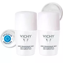 VICHY DEO Roll-on Sensitive Antitrans.48h Doublep., 2X50 ml