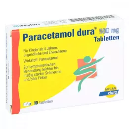 PARACETAMOL dura 500 mg tablete, 10 kosov