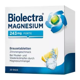 BIOLECTRA Magnezij 243 mg forte citronske tablete, 20 kosov