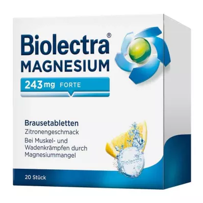 BIOLECTRA Magnezij 243 mg forte citronske tablete, 20 kosov BIOLECTRA Magnezij 243 mg forte citronske tablete, 20 kosov