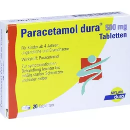 PARACETAMOL dura 500 mg tablete, 20 kosov