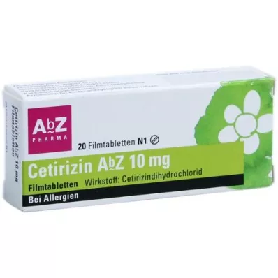 CETIRIZIN AbZ 10 mg filmsko obložene tablete, 20 kosov