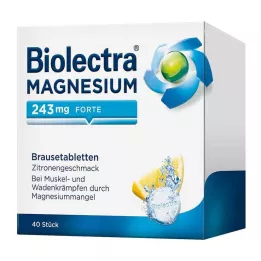 BIOLECTRA Magnezij 243 mg forte citronske tablete, 40 kosov