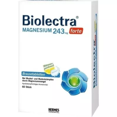 BIOLECTRA Magnezij 243 mg forte citronske tablete, 60 kosov