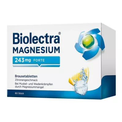 Biolectra® MAGNESIUM 243 mg forte šumeče tablete okus limone, 60 kos Biolectra® MAGNESIUM 243 mg forte šumeče tablete okus limone, 60 kos
