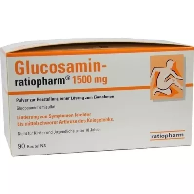 GLUCOSAMIN-RATIOPHARM 1500 mg Plv.za peroralno uporabo, 90 kosov