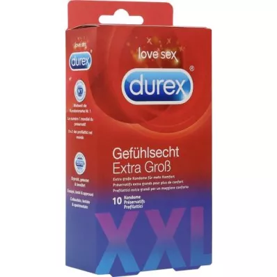 DUREX Zelo veliki kondomi Sensitive, 10 kosov