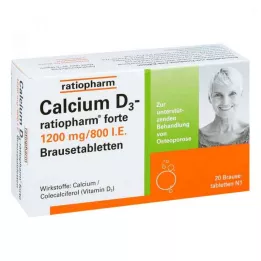 CALCIUM D3-ratiopharm forte šumeče tablete, 20 kosov