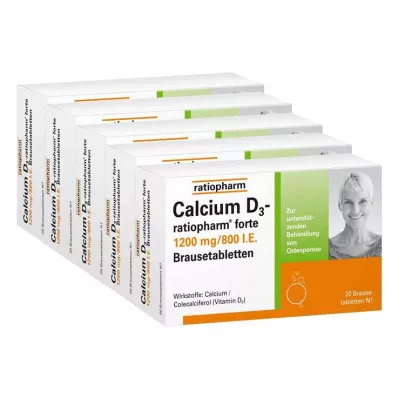 CALCIUM D3-ratiopharm forte šumeče tablete, 100 kosov CALCIUM D3-ratiopharm forte šumeče tablete, 100 kosov