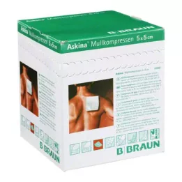 ASKINA Kompresi iz gaze 5x5 cm, sterilni, 8-kratni, 25X2 kosov