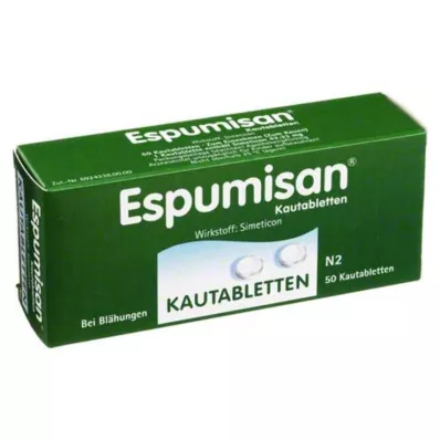 ESPUMISAN Žvečljive tablete, 50 kosov ESPUMISAN Žvečljive tablete, 50 kosov