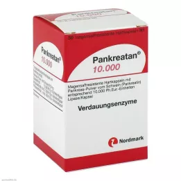 PANKREATAN 10.000 gastrorezistentnih trdih kapsul, 50 kosov