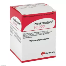 PANKREATAN 10.000 gastrorezistentnih trdih kapsul, 100 kosov